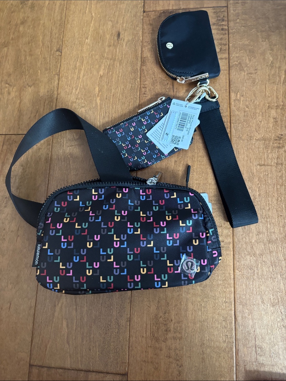 SET—lululemon Spell Out Crossbody Belt Bag + Dual-Pouch Wristlet 🌈 NWT RARE
